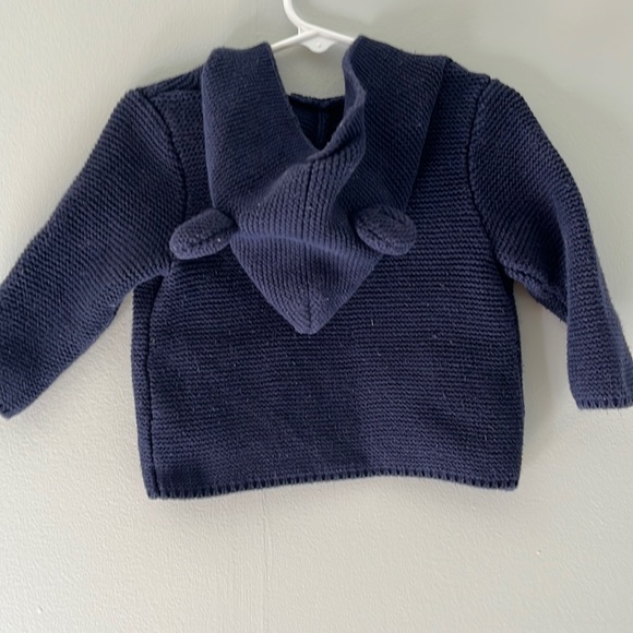 4/$20 GAP Navy Blue Teddy Bear Sweater - Picture 2 of 4